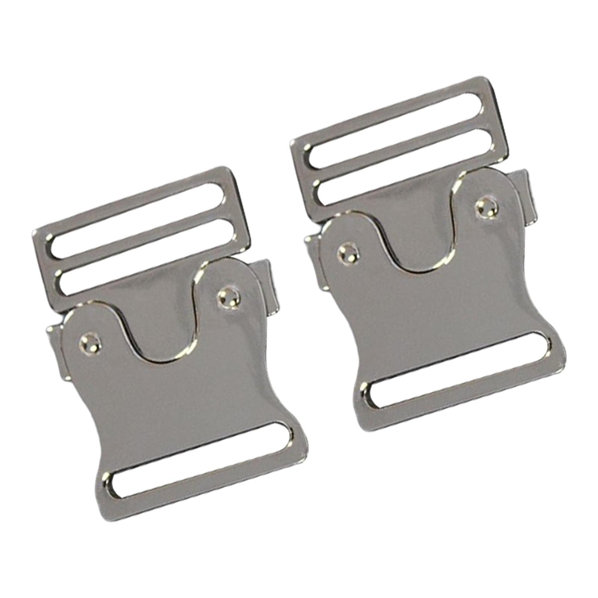 Maxbell 2Pcs Metal Side Release Belt Buckles Fasteners for Garment Backpack Strap