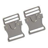 Maxbell 2Pcs Metal Side Release Belt Buckles Fasteners for Garment Backpack Strap