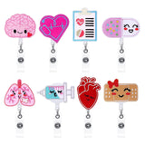 Maxbell 8x Nurse Badge Holder Nursing Badge Reel for Volunteer Teachers Doctor