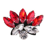 Max Buttterfly Glass Rhinestone Beaded Patch Applique for Clothing Sewing Red
