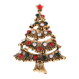 Max Christmas Gift Rhinestone Jewelry Brooch Pin for Women Dolls Decor Xmas Tree