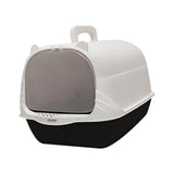 Maxbell Cat Litter Box with Lid Portable Anti Splashing Easy Tidy Handle black