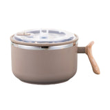 Maxbell Japanese Ramen Bowl 1200ml Portable Tableware Cereal Bowls for Office Picnic Coffee Color