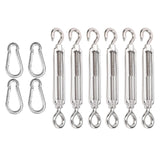 Maxbell Shade Sail Hardware Kit Turnbuckle Hook and Eye for Cable Wire Rope Tension