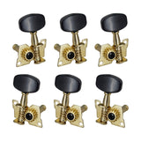 Maxbell 6x 3L3R Guitar Tuner Pegs Open Machine Heads for Acoustic Electric Guitar Black