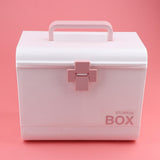 Max Multi-Use Medicine Art Supplies Organizer Box Makeup Storage Case Pink