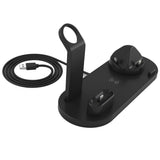Max 3 in1 Qi Wireless Charger Dock Stand Fast Charging For iPhone iWatch Black