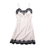Max Womens Sexy Lace Floral Satin Nightdress Lingerie Sleepwear Night Gown S