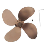 Maxbell 4-blade Fireplace Stove Fan Blade Replacement Aluminum Antique Bronze