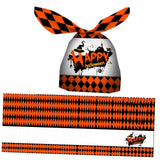 Maxbell 50Pcs Halloween Candy Bags Empty Party Bag for Halloween Party Supplies Orange and White