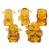 Maxbell 5 Pieces Crystal Chinese God of Wealth Figurines for Bookshelf Decoration