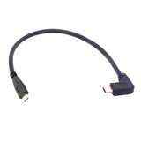 Maxbell Type-c USB 90 degree Male to USB-C male Extension Cable Extender Cord 0.3m