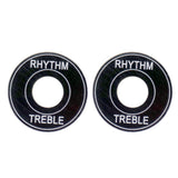 Max 2x Switch Plate Washer Rythm Treble Ring for LP EPI Electric Guitar Black