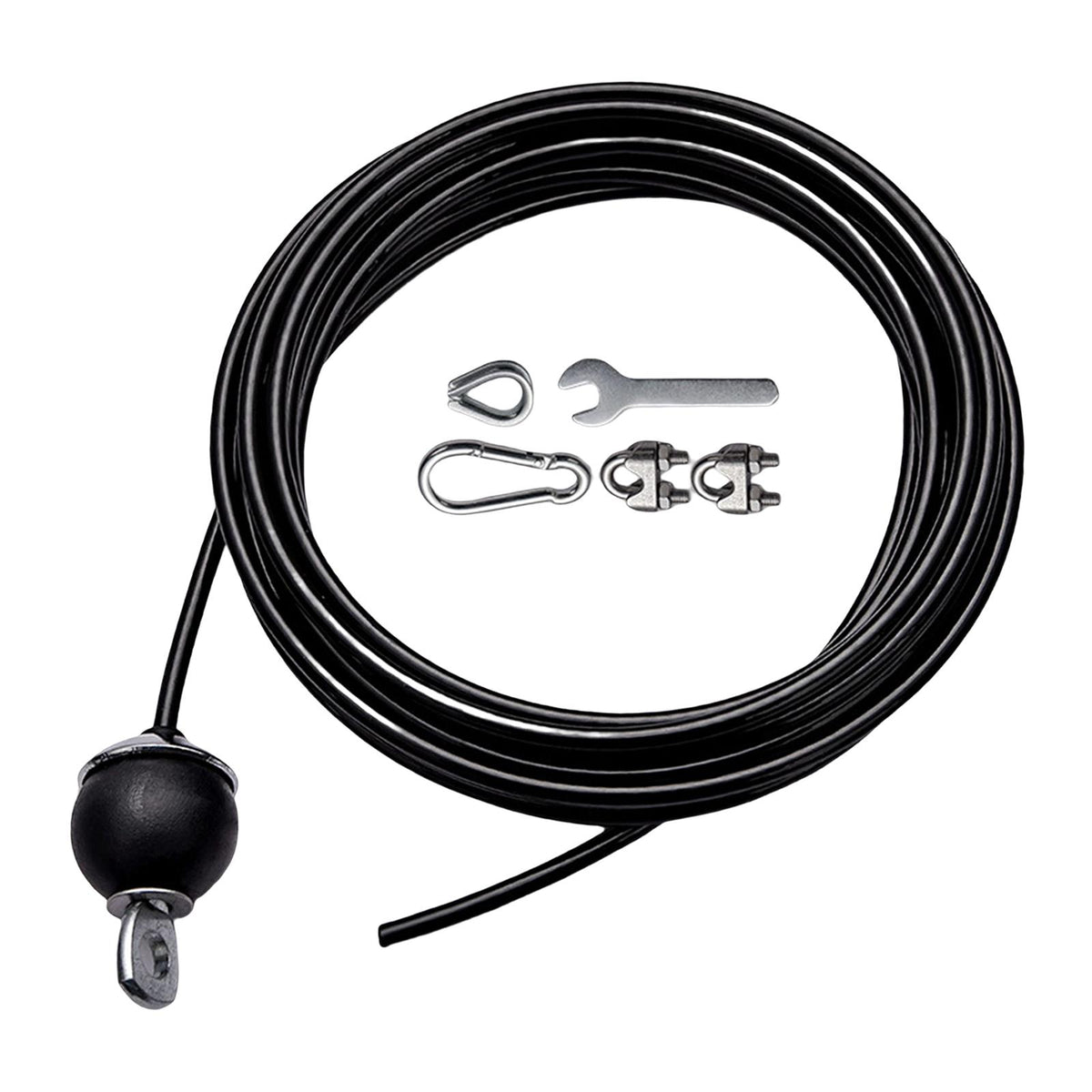 Maxbell Steel Wire Rope String Dia 5M Exercise Home Gym Cord Fitness Pulley Cable Adjustable with Set