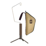 Maxbell Portable Folding Lantern Stand Stainless Steel and Wood Lamp Pole Adjustable