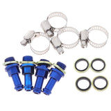 Max Brake Clutch Line Tube Transfer Adapter Screw for Radial Master Cylinder Blue