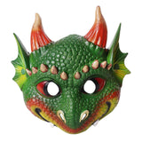 Maxbell Scary Kids Dragon Masks Half Face Cover for Photo Prop Wedding Carnival Green