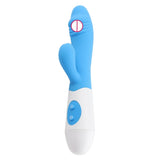 Maxbell Women Silicone Vibrator Massager Waterproof Quiet Massage Wand Stick Blue