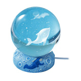 Maxbell Ball Night Light Lamp Decorative with Base for Bedroom Decoration Dolphin