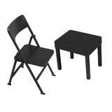 Maxbell Action Figure Mini Desk Chair Model Display 1:12 Scale Miniature Table Chair black