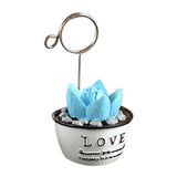Max Maxb Photo Notes Message Card Clip Holder Artificial Cactus Bonsai Table Decor #3