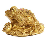 Max Traditional Chinese Feng Shui Lucky Money 3 Legs Toad Frog Decor Figurines S
