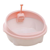 Maxbell Cat Litter Box Anti Splashing Privacy Walls Comfortable Cat Sandbox Durable pink