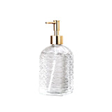 Maxbell Clear Glass Soap Dispenser Liquid Hand Soap Dispenser for Bathroom Home Sink Style C