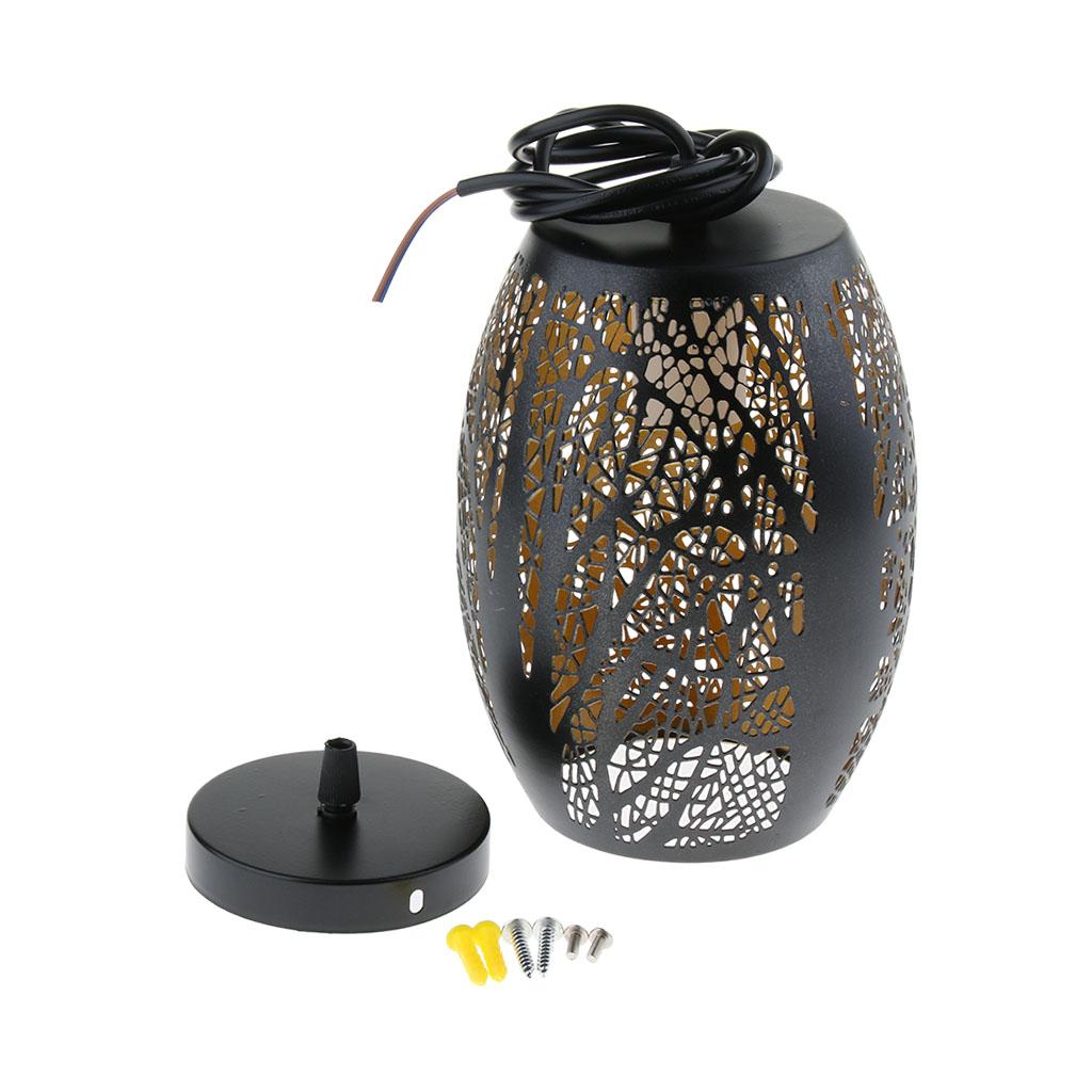 Maxbell Drum Shape Iron Wire Hanging Lamp Shade Pendant Light Chandelier Shade black