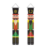 Maxbell Christmas Banner Door Flag Xmas Porch Sign Couplet for Fence Wall New Years Style D