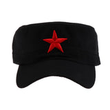 Maxbell Cotton Red Star Hat Men Women Outdoor Cap Camping Hiking Travel Black