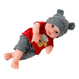 Maxbell 10 inch Real Lifelike Reborn Boy Doll Silicone Newborn Baby Dolls Boy Black