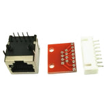 Max RJ45 Connector PCB and Breakout Board Kit Check Ethernet  Not Weld with Pin