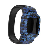 Maxbell Children Silicone Band Strap Belt Fit for GarminFit JR3 Camouflage Blue