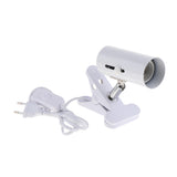 Maxbell Reptile Light Clamp Ceramic Infrared Emitter Heat Lamp Stand EU Plug White