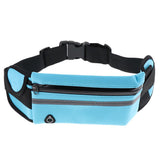 Maxbell Waterproof Running Jogging Belt Bum Waist Pouch Fanny Pack Blue