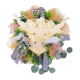 Maxbell Highland Cow Wreath Spring Christmas Artificial Wreath for Wall Indoor Decor