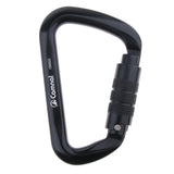 Maxbell 28KN Aluminum Climbing Mountaineering D Type Carabiner Black Auto Lock