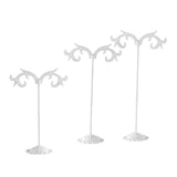 Maxbell 3x Iron T Bar Earring Necklace Jewelry Display Stand Rack White-Wave