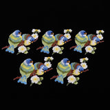 Max 5 Pieces Bird-shaped Embroidery Patch Stickers Sewing Crafts Accessories  A3
