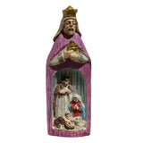 Maxbell Christmas Nativity Set Nativity Scene Statue for Thanksgiving Birthday Study violet