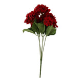 Maxbell 5 Heads Artificial Silk Fake Flower Home Bridal Wedding Decoration DIY  Red