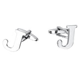 Maxbell Men's Cuff Links Initial Personalized Capital Alphabet Letters Cufflinks J