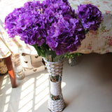Max Artificial Hydrangea Flower Silk Plant for Wedding Party Garden Decor Purple