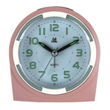 Maxbell Mute Alarm Clock with Night Light Desktop  Snooze Clock for Bedroom Pink