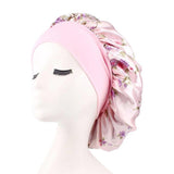 Maxbell Lady Soft Satin Sleeping Cap Salon Bonnet Hat Hair Loss Chemo Cap Pink