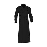 Maxbell Windproof Men'trench Coat Warm Peacoat Soft for Vacation daily Wear Black L