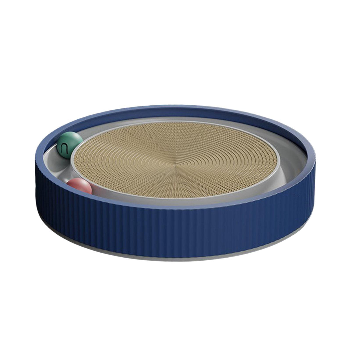 Maxbell Cat Scratch Pad with Interactive Track Ball Corrugated Cardboard Accessories Blue