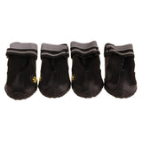 Maxbell 4Pcs Pet Dog Non-slip Waterproof Hiking Sneakers Climbing Shoes Black 4