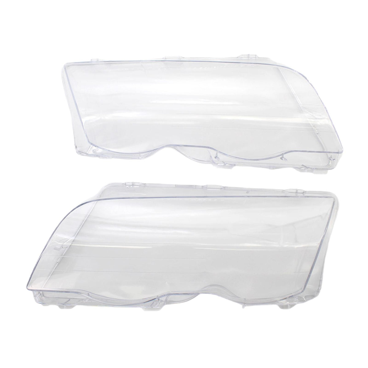 Maxbell L&R Headlight Lens Cover Fit for BMW E46 3-Series 330xi 4-Door 4DR 98-01